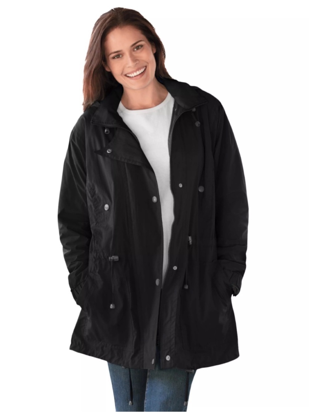 Woman Within Taslon Anorak Jacket